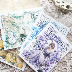 コラージュ 素材 PET ステッカー エレガント ヨーロピアン ガーリー