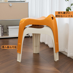プラスチック チェア 椅子 スツール 積み重ね スタッキング シンプル 背もたれ無 リビング ダイニング ch-1190 6枚目の画像