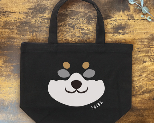 豆柴助様】ハンドメイドオーダー★柴犬★ハンカチ&エコバッグ&ストラップ　8点 ショルダー付き トートバッグ まめしば ミニランチバッグ B5横