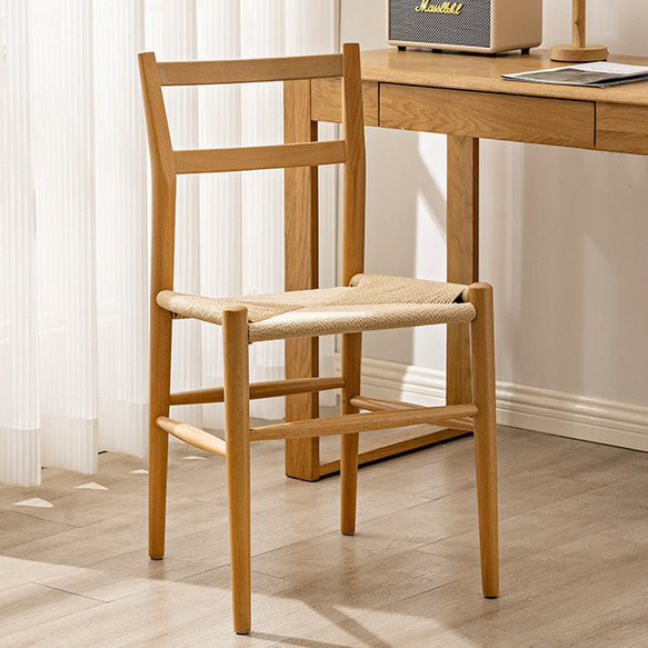 牛革 ロープ チェア 椅子 スツール 北欧 シンプル 木製フレーム ブナ材 ナチュラル ウォールナット ch-1189 13枚目の画像