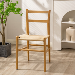 牛革 ロープ チェア 椅子 スツール 北欧 シンプル 木製フレーム ブナ材 ナチュラル ウォールナット ch-1189 1枚目の画像