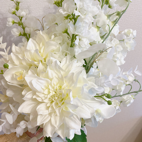 アーティフィシャルフラワーウェディングブーケ ホワイトKT2 a0ec6dcd5bb5bbd4ee65b05f0d1a4d