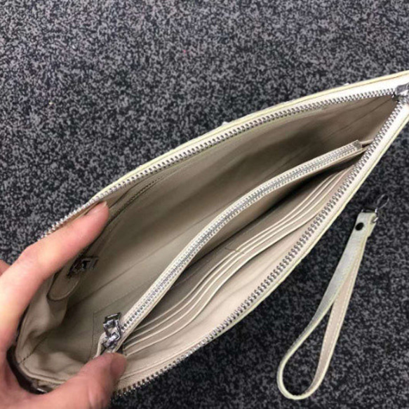 新品ヒマラヤ骨皮クロコダイル革クラッチバッグ セカンドバッグ男女兼用 