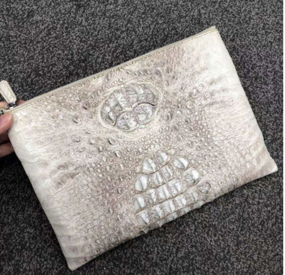 新品ヒマラヤ骨皮クロコダイル革クラッチバッグ セカンドバッグ男女兼用 