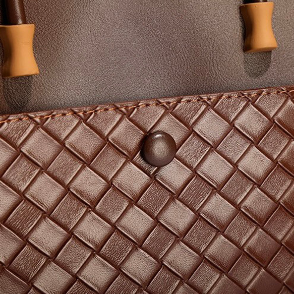 大容量編み片肩ハンドバッグ高級感通勤万能バケツバッグ 11枚目の画像