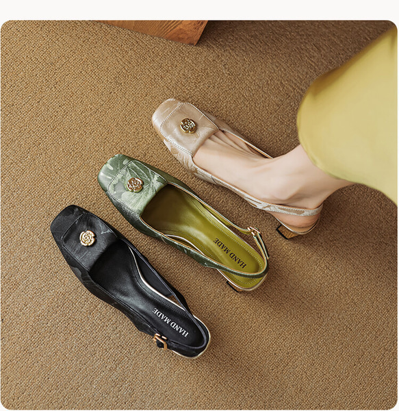 ★サイズ交換可能★本革製靴　ハンドメイドシューズ　ハイヒール　レディース パンプス 3枚目の画像