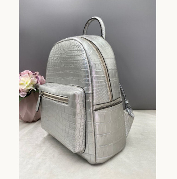 ワニ革 鞄 クロコダイルレザー リュックサック バックパック デイパック 通勤 通学 女性 レディース 学生 大容量 大 