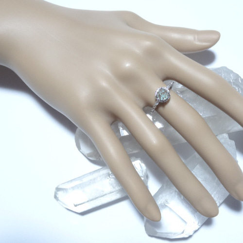 約6mm・ローズカットサフィレットのシルバーリング【B】 指輪  