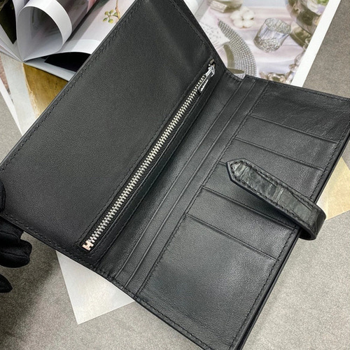 クロコダイル レザー ワニ革 本革 長財布 二つ折り財布 ビジネス
