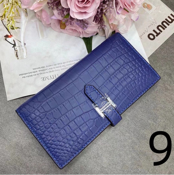 クロコダイル レザー ワニ革 本革 長財布 二つ折り財布 ビジネス財布 センターカット 一枚革 9色選択可 二つ折り財布 一枚革 クロコダイル ワニ革 本革 ビジネス財布 9色選択可 レザー センターカット 長財布 K1671749832(12900円)