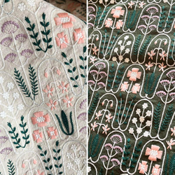 綿麻刺繍生地 2色展開 120×50〜 1枚目の画像