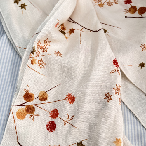 ☆sale☆ pjc ストールなどに 花園小花 シックな秋色 pjc ストールなど