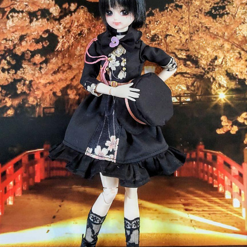 ドール服 リカちゃん 27cmドール ミリタリー ロリータ 桜 ドール服 リカちゃん 27cmドール ミリタリー ロリータ 桜