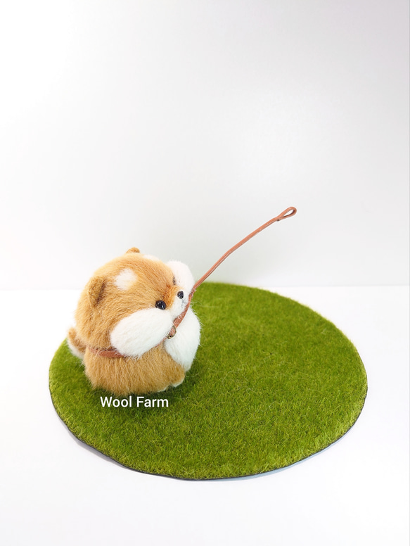 【受注生産】まんまる拒否柴犬　～Wool Farm～　羊毛フェルト 8枚目の画像