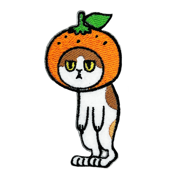 NECO  MIKAN ( ネコ-みかん ）ステッカーワッペン 1枚目の画像