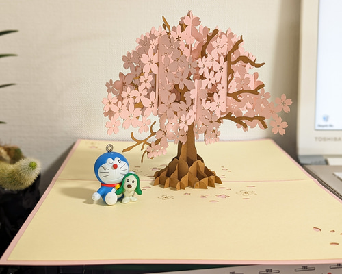 立体切り絵　メッセージカード　２点※バラ売りOK ポップアップ スタンド式 バラの花束 全2種 グリーティング