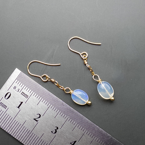 エチオピア産 ウォーターオパール ピアス ＊fiore＊ ステンレス フック