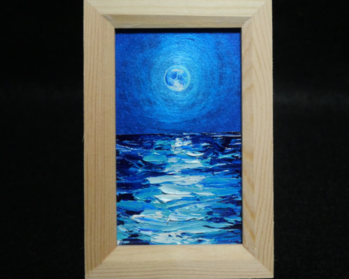 油絵 油彩 油彩画 絵 絵画 SM号【スーパーブルームーン 】 油絵 油彩 油彩画 絵 絵画【スーパーブルームーン】SM号