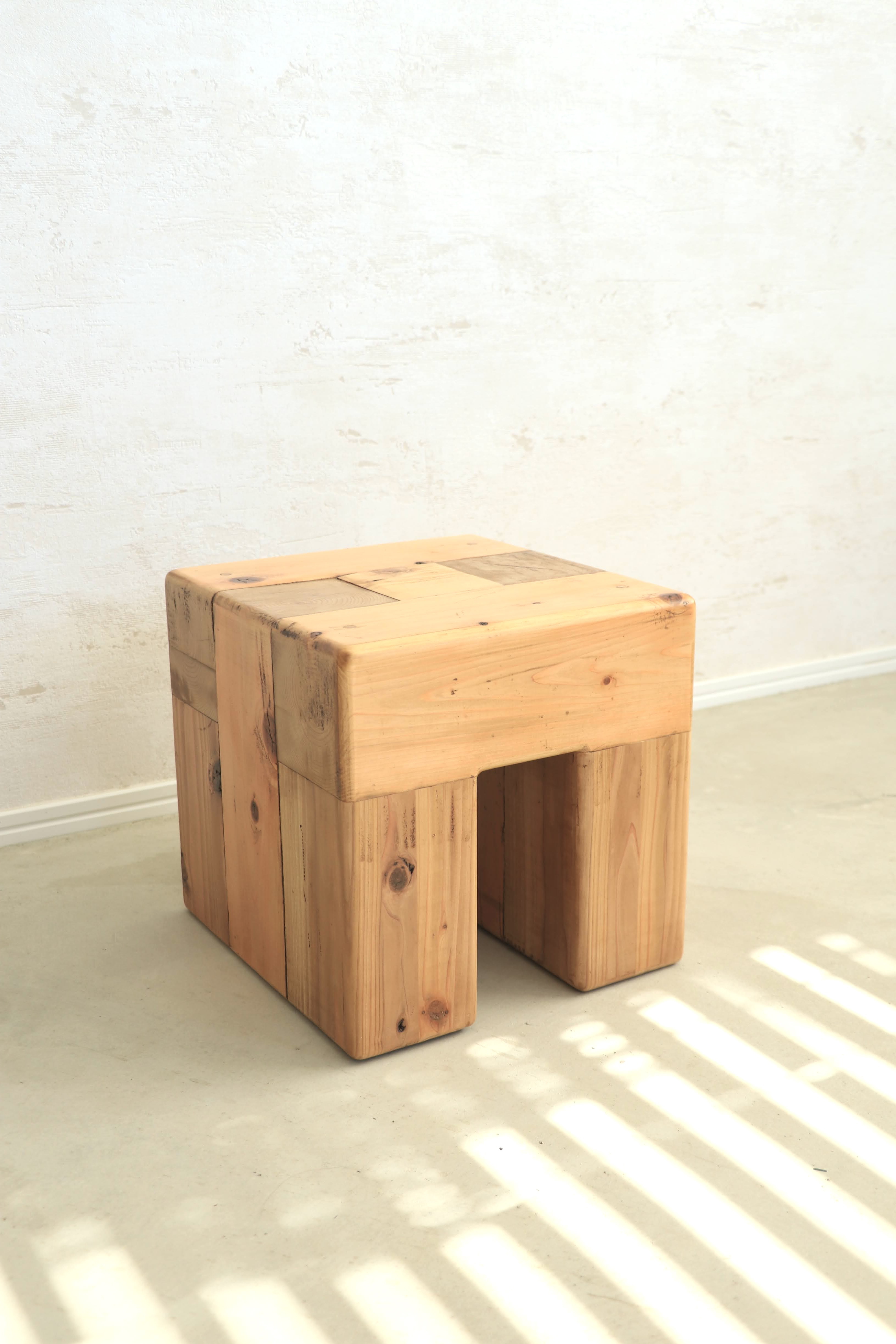 CUBE スツール プランツスタンド 300×300 無垢材 観葉植物