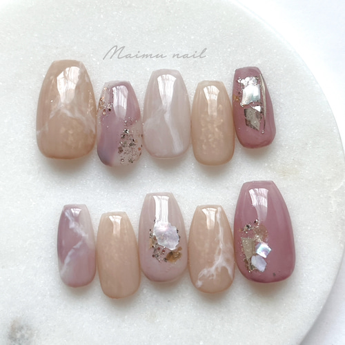 ネイルチップ オーダー ニュアンス うるうる もやもや ぷっくり