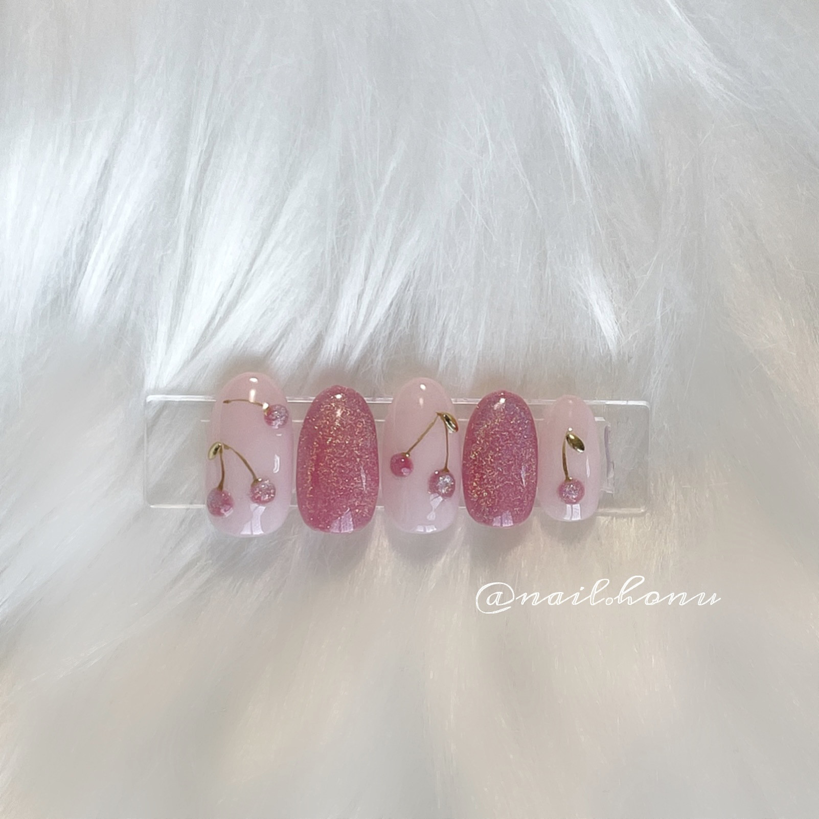 No.10 さくらんぼネイル/マグネットネイル