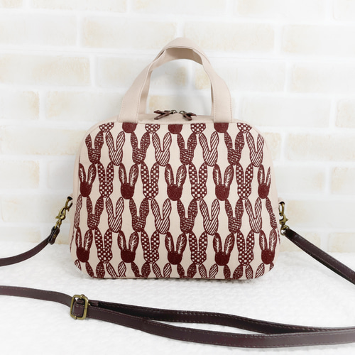 2wayボストンバッグ / ポンピア ピンクベージュ / ミナペルホネン  