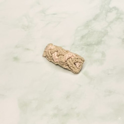 立體編織毛線三股辮泡芙花頭飾髮夾 第2張的照片