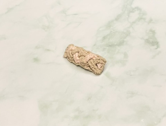 立體編織毛線三股辮泡芙花頭飾髮夾 第2張的照片