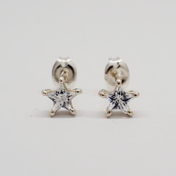 スタージェムピアス  1ペア / star jem earrings 1 pair 1枚目の画像