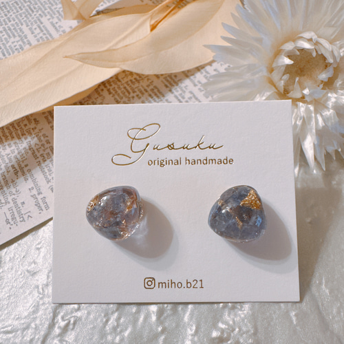 幸運を呼ぶ♡天然石一粒ピアス/イヤリング イヤリング