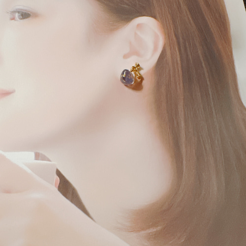 幸運を呼ぶ♡天然石一粒ピアス/イヤリング イヤリング