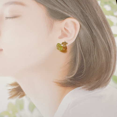 幸運を呼ぶ♡天然石一粒ピアス/イヤリング イヤリング