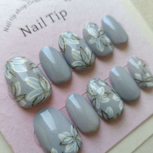 シュガーブルーフラワーネイル ネイルチップ（つけ爪） aKa.nail 通販 