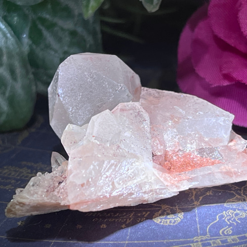 ヒマラヤ✨ マニカラン産 ピンク水晶 原石 クラスター 天然石 東洋