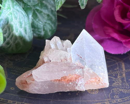 ヒマラヤ✨ マニカラン産 ピンク水晶 原石 クラスター 天然石 東洋