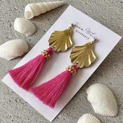 かるは♡goldたっぷりのタッセルイヤリング ゴールドタッセルのイヤリング | あとりえYuki