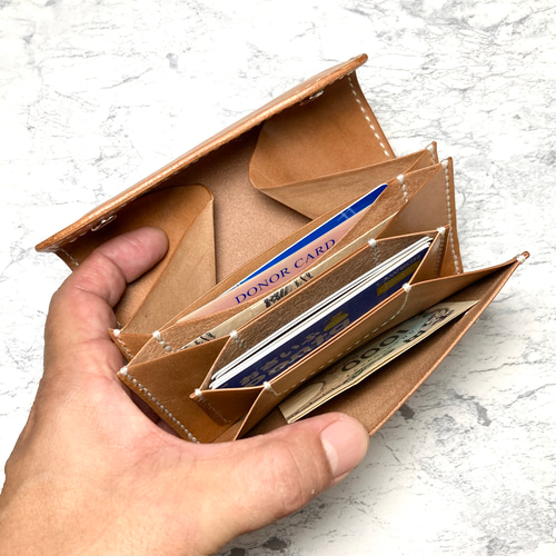 現品限り・限定価格】使いやすさを追求した本革コンパクト財布｜栃木