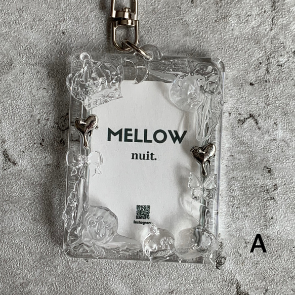 【証明写真】硬質ケース 『 melt 』heart ver. / silver / black / 銀黒 / 韓国 3枚目の画像