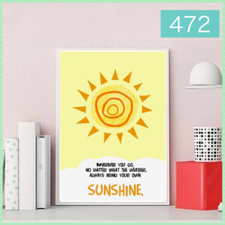 黄色の幸せポスター　×３枚セット　⭐️ポスター⭐️A4 ポスター　北欧　アート　プレゼント　北欧　記念日　 2枚目の画像