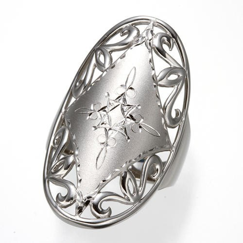 【手彫り・デザインリング】フランス彫り（手彫り）シルバー製：　◎日本製　　◎インデックスリング