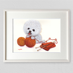 トイプードル 絵画 のおすすめ人気通販｜Creema(クリーマ