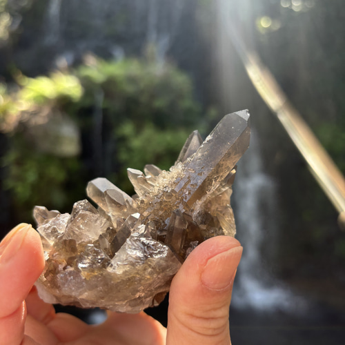 スモーキークォーツクラスター☆4341g☆11.4cm！☆瀧川神社にて浄化