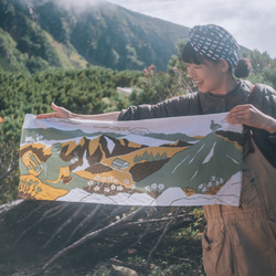 伊勢木綿手ぬぐい　”in the mountains” 4枚目の画像