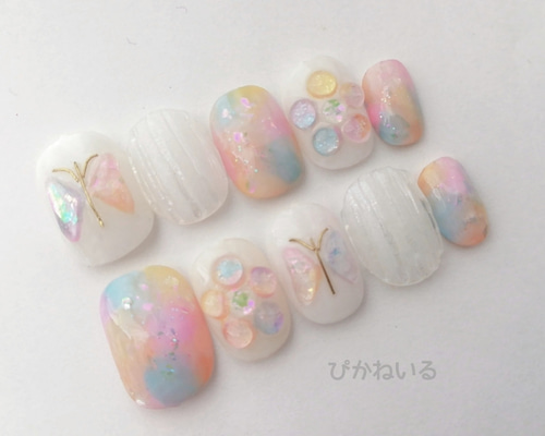 yuko ネイルチップ フルオーダー TWICEネイル・バカラネイル ⋈様専用ネイルチップ （ファッションシーンで話題のこれから