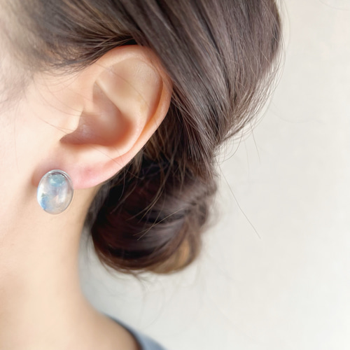 JORIE】知床から贈る流氷ブルー GEM accessory サージカルステンレス