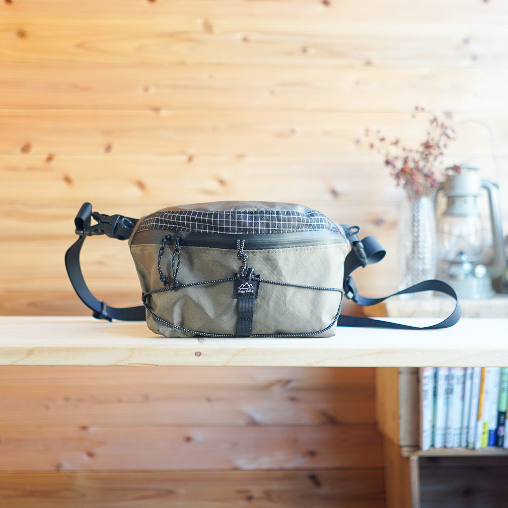 ECOPAK・カーキ｜ハイカーナナメバッグ・S/登山・防水・軽量・キャンプ・アウトドア・フェス・ボディバッグ