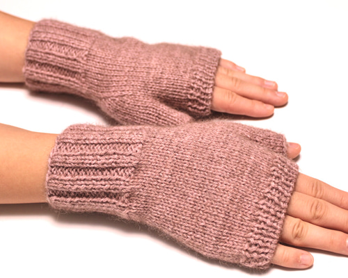 あったかハンドウォーマー NZポッサム・メリノ・シルク ピオニーピンク