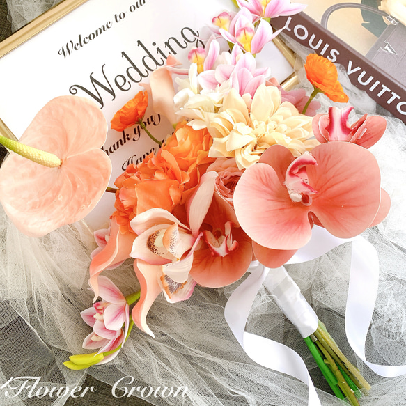 クラッチブーケ 結婚式 ウエディングブーケ アーティフィシャル