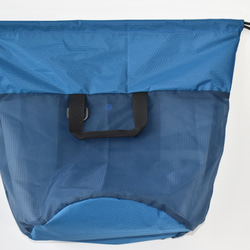 丸底 バケツ型 トートバッグ メッシュ 軽量 アウトドア キャンプ プールバッグ 3枚目の画像