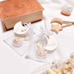 人気⸝⋆登園バックに⟡˖ ࣪⊹刺繍が可愛いミニシンプルキーホルダー お名前キーホルダー キーホルダー プレゼント お揃い 14枚目の画像